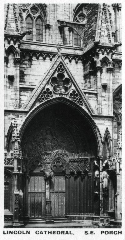 东南门廊，林肯大教堂，c1920年代 作者 不明
