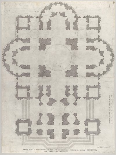 罗马玻璃宏伟：圣计划PETERS，1549。 作者 不明