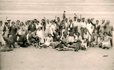 1938年，泽西岛La Publente海滩上的格洛斯特酒店聚会运动日 作者 不明
