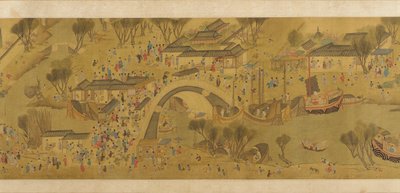 河上的春节，清朝，18世纪。 作者 不明
