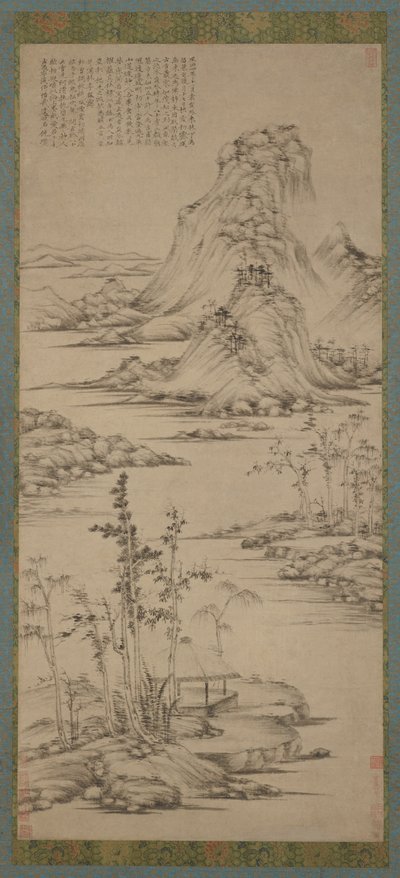 滨江亭的春雾，明代，1368-1644。 作者 不明