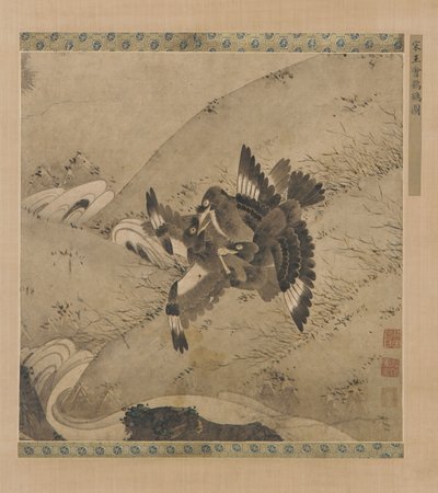 溪上争吵的麦纳人，明朝，15-16世纪。 作者 不明