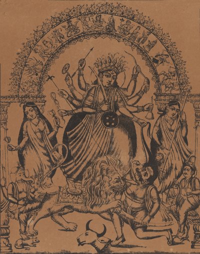 Sri Sri Durga, 约。1875-80. 作者 不明