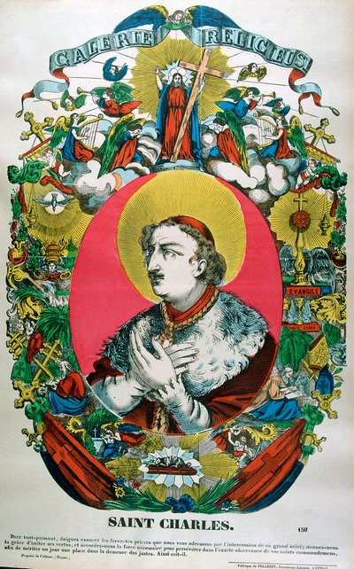 Borromeo的圣查尔斯（St Charles of Borromeo），16世纪，意大利牧师，19世纪 作者 不明
