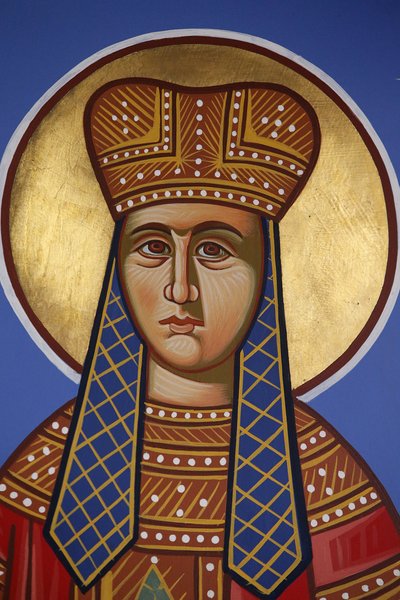 St Helen fresco in Pedoulas Orthodox church, Cyprus, 20150510, Pedoulas, Cyprus 作者 不明