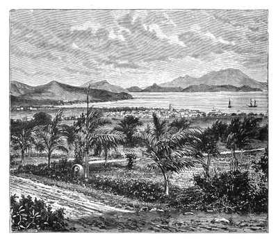圣基茨，观点取自尼维斯，c1890 作者 不明