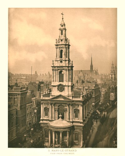 圣玛丽勒斯特兰德（St Mary-le-Strand），《西方风光》，十九世纪中叶。 作者 不明