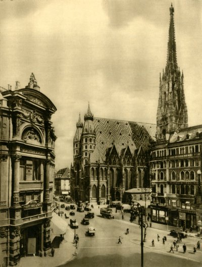 圣史蒂芬大教堂（Stephens Cathedral），维也纳，奥地利，大约1935年。 作者 不明