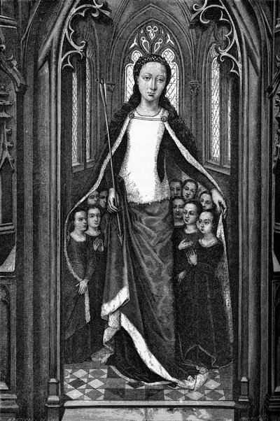 圣厄休拉和圣女贞德，来自圣厄休拉圣物仓库，1489年，1870年 作者 不明