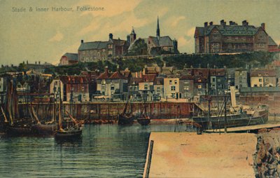 19世纪末至20世纪初，福克斯通的Stade＆Inner Harbour 作者 不明