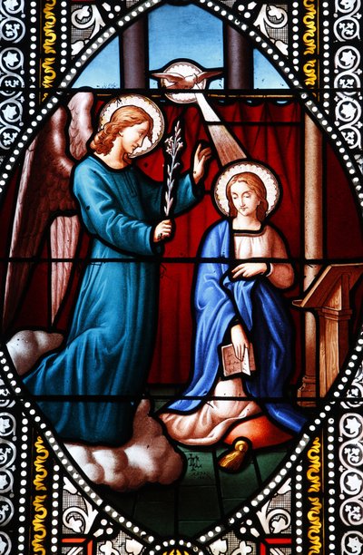 Stained glass depicting the Annunciation, La Cavalerie, France 作者 不明