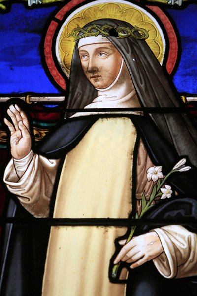 Stained glass window. Ste Catherine de Sienne. 1883. 作者 不明