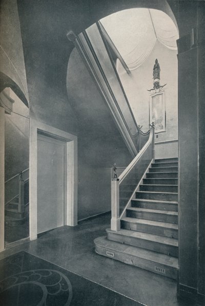 Finella的楼梯和大厅，建筑师Raymond McGrath，1903-1977年，1930年 作者 不明