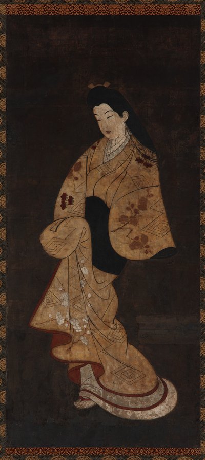 女孩的站立形象，江户时期，18世纪。 作者 不明
