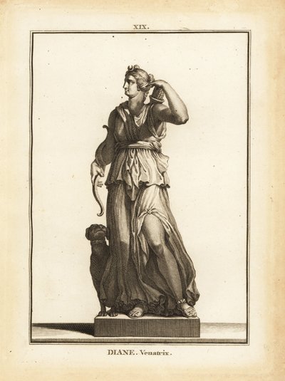 Statue of Diana Venatrix, Roman goddess of the hunt, with bow, arrow and quiver 作者 不明