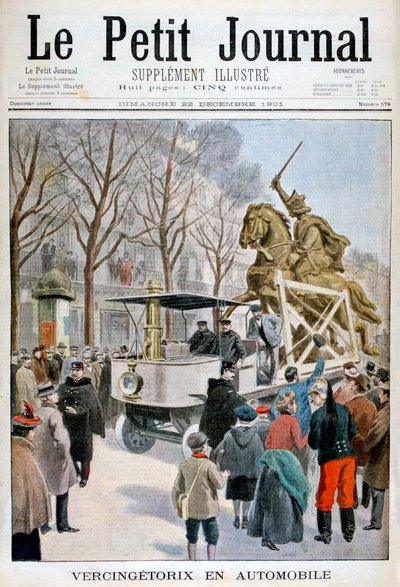 Vercingetorix雕像在运输中，法国1901 作者 不明