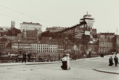 斯德哥尔摩-瑞典。 Katarinahissen（电梯）。 1900年左右 作者 不明