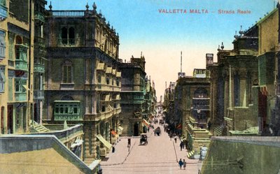 Strada Reale，马耳他瓦莱塔，二十世纪 作者 不明
