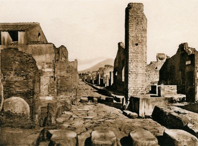 Strada Stabiana，庞贝，意大利，c1900年代 作者 不明