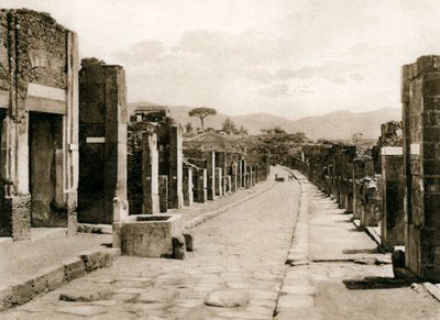 Strada dell Abbondanza，庞贝城，意大利，c1900s 作者 不明