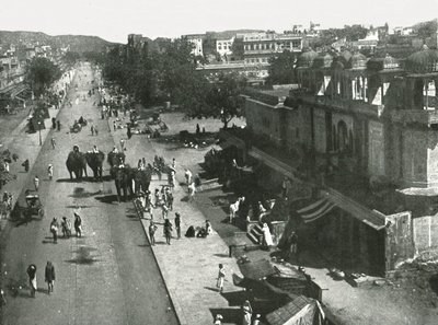 街道场面在市斋浦尔，印度，1895年。 作者 不明