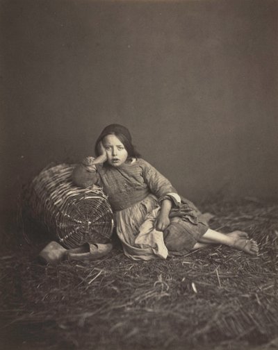 研究一个年轻的农民女孩，c。 1860年。 作者 不明