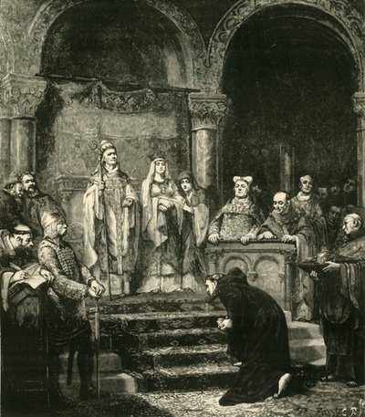 亨利四世的来文。 1890年，在卡诺萨（Canossa），1077年。 作者 不明