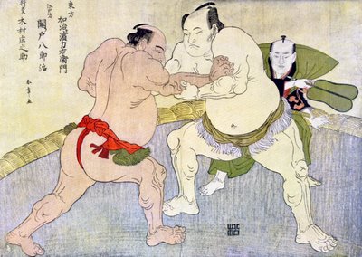 相扑选手，1897年 作者 不明