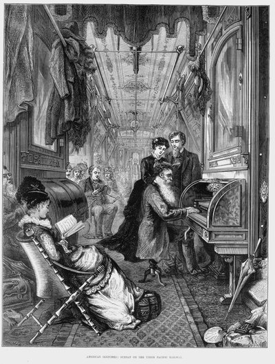美国联合太平洋铁路上的周日早晨，1875年 作者 不明