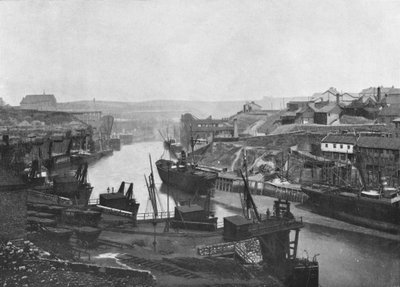 桑德兰-从桥上望河，1895年 作者 不明