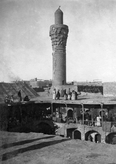 伊拉克巴格达Al-Ghazl尖塔市场，1917-1919年 作者 不明