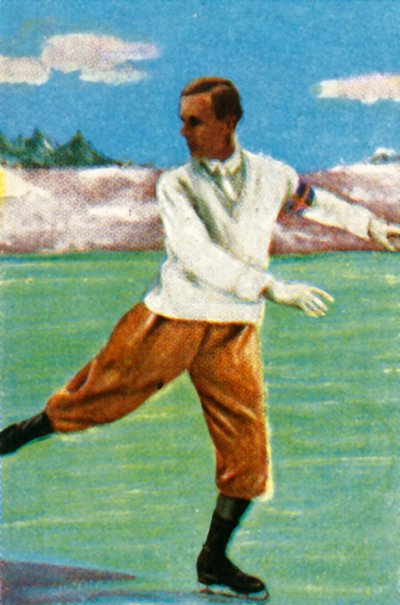瑞典花样滑冰运动员GillisGrafström，1928年。 作者 不明
