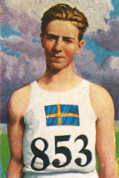 瑞典标枪运动员埃里克·隆德奎斯特（Erik Lundquist），1928年。 作者 不明