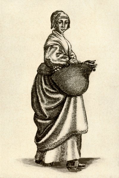 瑞典女人的木woman，1640年，1937年。 作者 不明