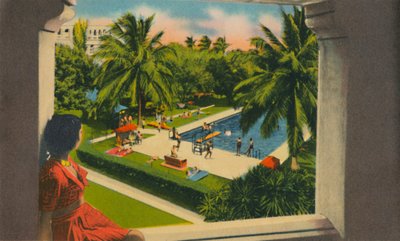 泳池，Hotel Del Prado酒店，Barranquilla，c1940年代 作者 不明