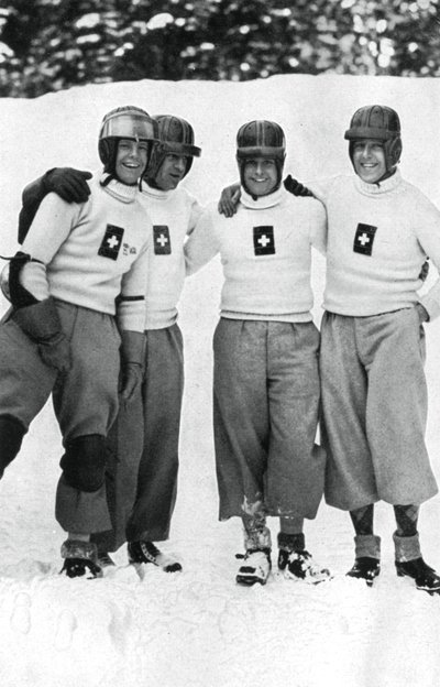 瑞士四人雪橇队，冬季奥运会，德国加米许-帕坦克辛，1936年 作者 不明