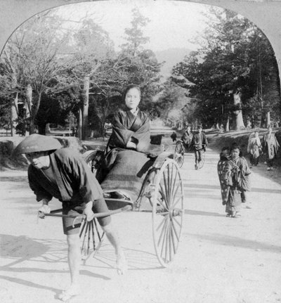 1901年，在日本奈良市的公园里转一圈 作者 不明