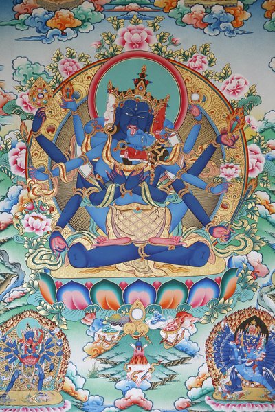 Tantrisme : Tibetan tantric goddess. Kopan monastery, Kathmandu, Nepal 作者 不明