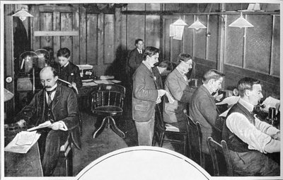 Daily Express报纸的录音带和电报室，伦敦，c1900年，1903年 作者 不明