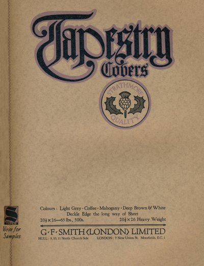挂毯盖-GF Smith London Limited广告，1919年 作者 不明