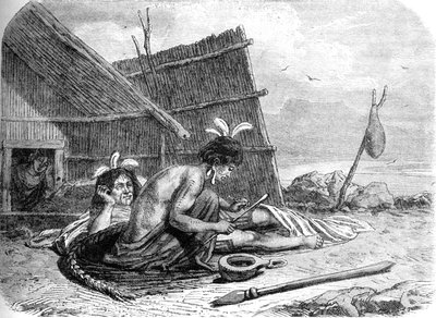 纹身毛利人酋长，c1880 作者 不明