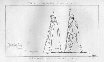 忒勒马科斯和门托尔抵达皮洛斯，约1833年 作者 不明