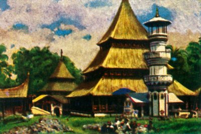 苏门答腊东部Kota Baru的神庙，建于1928年。 作者 不明