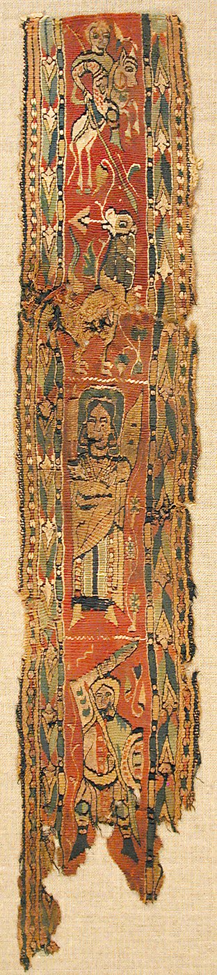 纺织品碎片，拜占庭时期，6-8世纪。 作者 不明