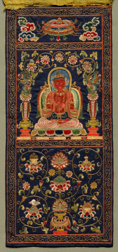 唐卡与第七世菩萨，1368年-1424年。 作者 不明