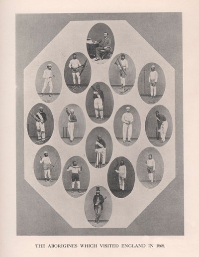 1868年，1912年访问英格兰的原住民。 作者 不明