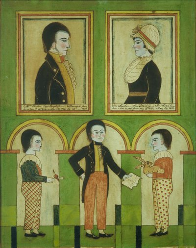 亚伯拉罕·皮克斯勒家族（ca. 1815。 作者 不明