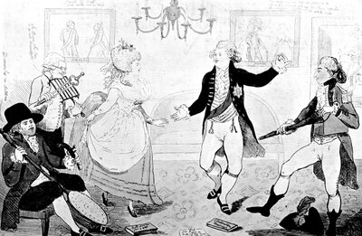 愚人节或夜晚的愚人节，1786年 作者 不明