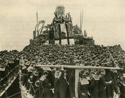 约克大主教拜访1914年第一次世界大战，1920年左右的英国皇家海军水手。 作者 不明