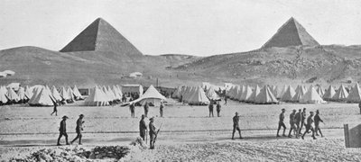 1914年，澳大利亚军队在埃及扎营，靠近金字塔 作者 不明